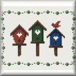 cross stitch pattern 3 Birdhouses