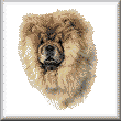 cross stitch pattern Chow chow