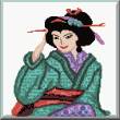 Cross stitch pattern Geisha