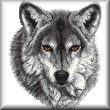 Cross stitch pattern Grey Wolf