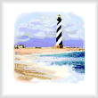 cross stitch pattern Cape Hateras Lighthouse