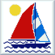 cross stitch pattern Sailboat - free pattern