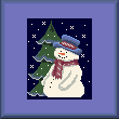 cross stitch pattern Snow man