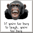 cross stitch pattern Chimp