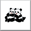 cross stitch pattern Pandas