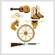 cross stitch pattern Western Theme