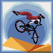 cross stitch pattern BMX Rider