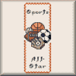 cross stitch pattern Sports bookmark