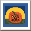 Cross stitch pattern Halloween jack o lantern