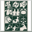 cross stitch pattern Zodiac Silhouettes