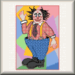 cross stitch pattern Clown