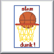 cross stitch pattern Slam Dunk