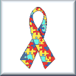 Cross stitch pattern Autism awareness ribbon