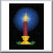 cross stitch pattern Christmas Candle