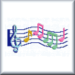 cross stitch pattern Music Staff