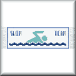 cross stitch pattern Swimming bookmark