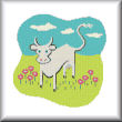 cross stitch pattern White Cow