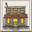 cross stitch pattern Saloon